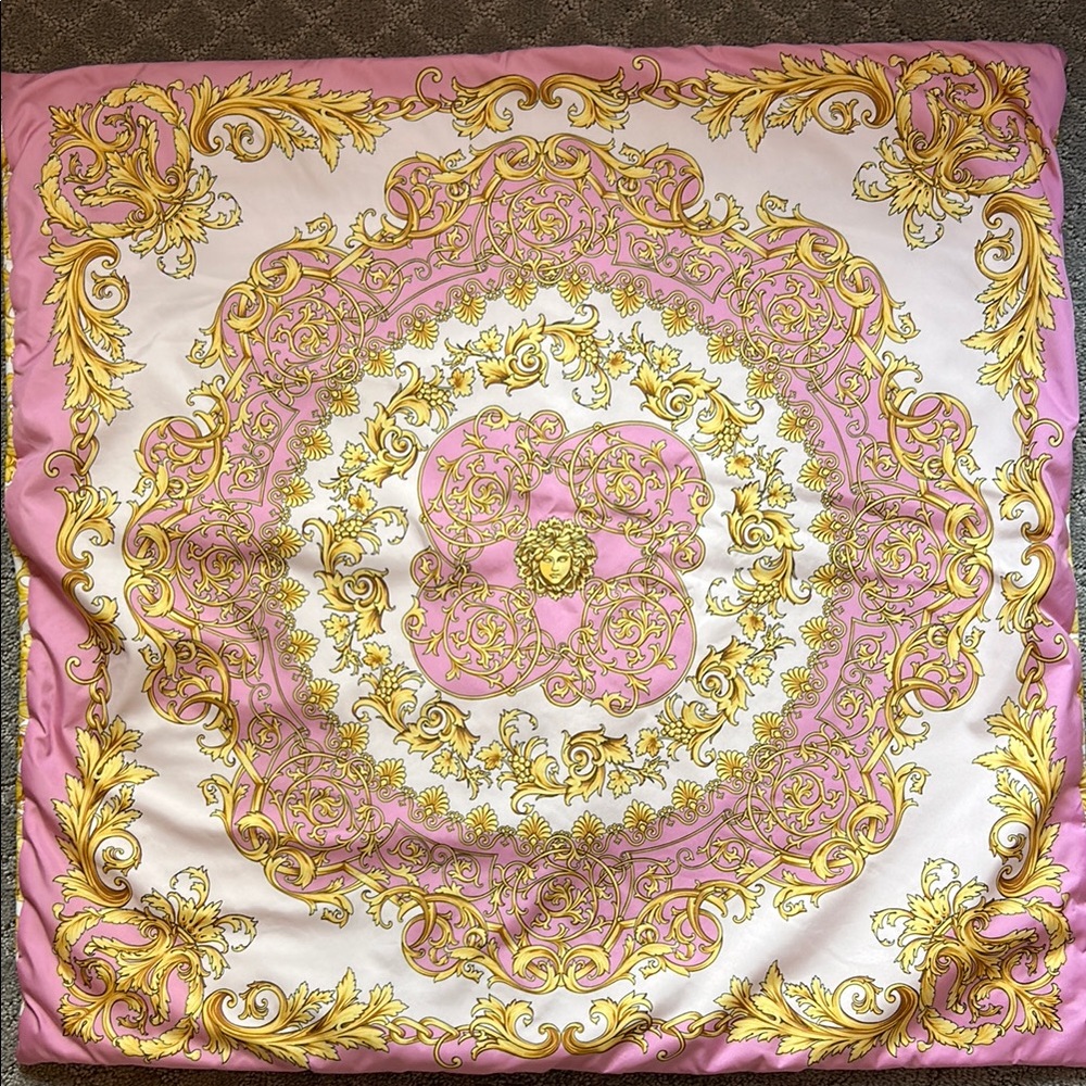 Versace Pink and Gold Baby Blanket